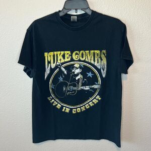 Luke Combs Tour Graphic TShirt Black Size Medium